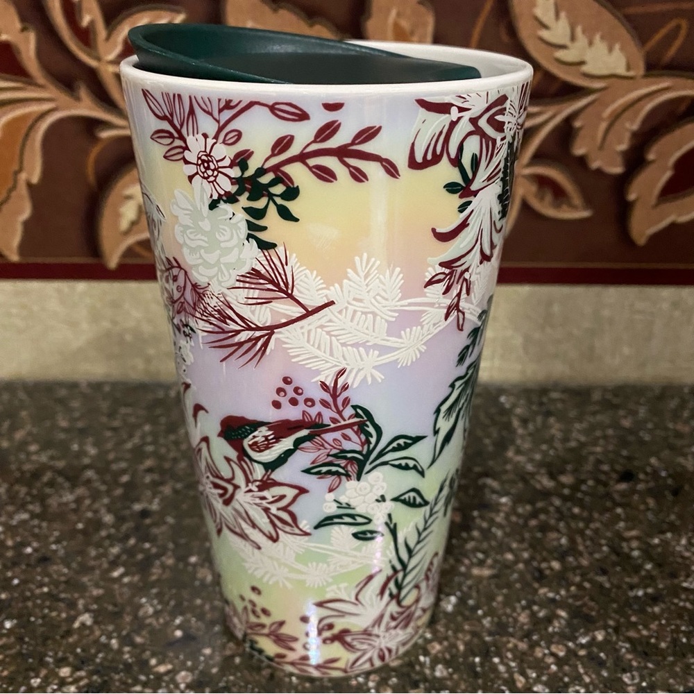 Starbucks Ceramic Holiday Hot Cup w/Lid